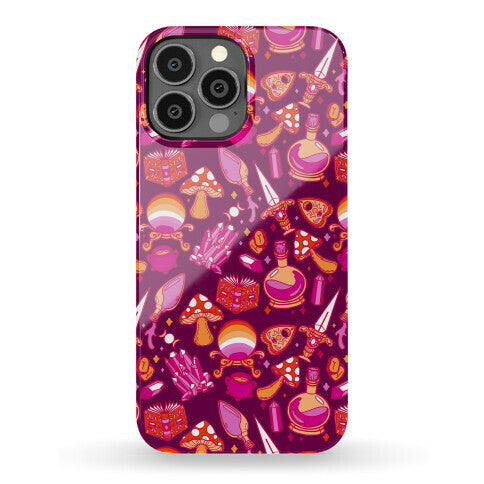 Lesbian Pride Witch Pattern Phone Case